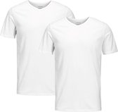 JACK&JONES Mannen Basis Two-Pack T-shirt - White - Maat L