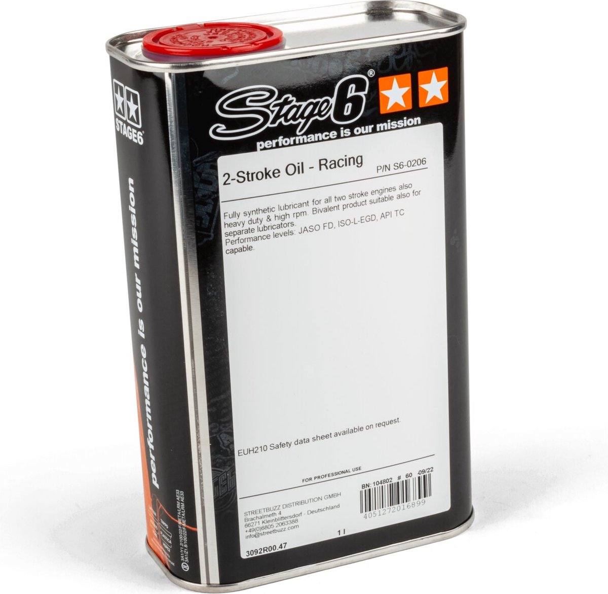 Stage6 Olie 2 takt Racing vol syntetisch 1 liter