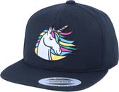 Hatstore- Kids Rainbow Unicorn Black Snapback - Unicorns Cap