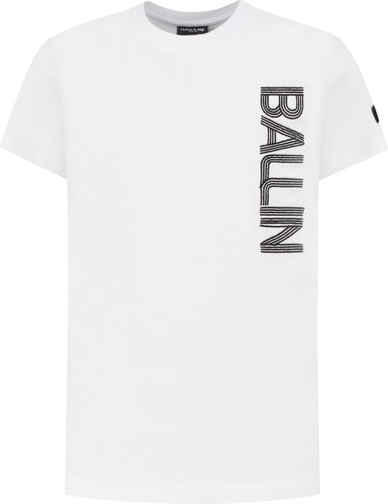 Ballin Amsterdam - Jongens Regular fit T-shirts Crewneck SS - White - Maat 8