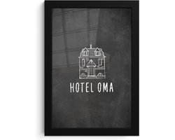 Fotolijst inclusief poster - Posterlijst 20x30 cm - Posters - Oma - Quotes - Hotel oma - Spreuken - Foto in lijst decoratie - Cadeau voor moeder - Moederdag cadeautje
