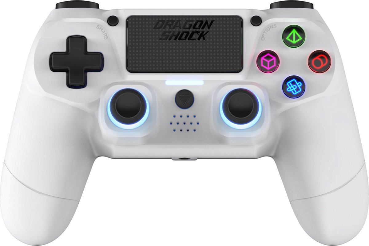 Bol.com DragonShock - MIZAR Bluetooth Draadloze Controller Wit voor PS4, PC en Mobile aanbieding