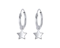 foto van Zilveren ster hanger kinder oorringen | ster kinderoorbellen | ster oorbellen Meisje Zilver | Zilverana | Sterling 925 Silver