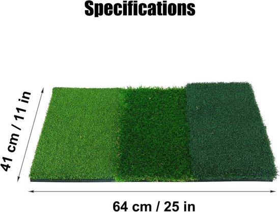 3-in-1 afslagmat - Golf 64 x 41 cm - rough en fairway - golftrainingsmat - golfoefenmat — afbeelding 4