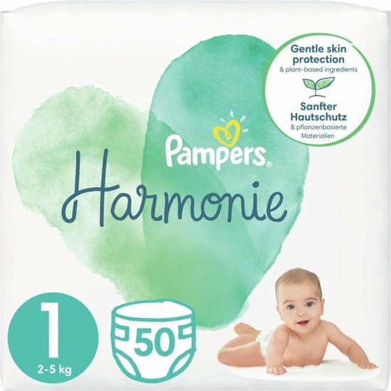 Pampers Harmonie Luiers Maat 1 (2-5kg) 50 stuks