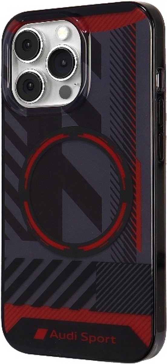 Audi IML Sport Back Case (MagSafe Compatible) - Geschikt voor Apple iPhone 13 Pro (6.1") - Zwart