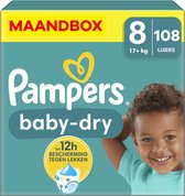 Pampers - Baby Dry - Maat 8 - Maandbox - 108 luiers - 17+ KG.