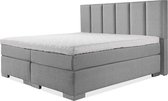 BedNL - Boxspring Utrecht - 180x220 Compleet grijs 6 Balken