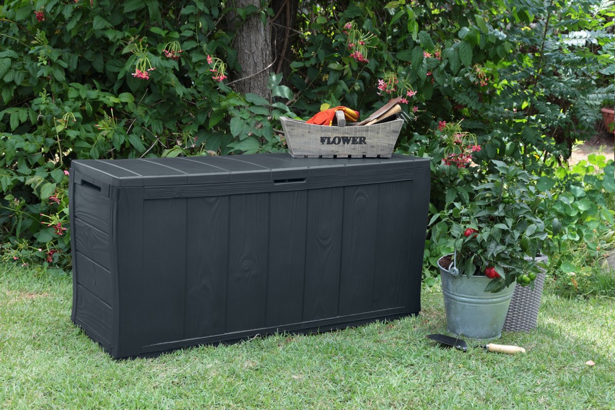 Keter Sherwood Coffre de rangement - 270L - 117x45x58cm - Anthracite