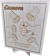Bord - grandpa to the world you are one person, but to us you are the world! [Vaderdag] - [Opa] - [Cadeau Opa] - [Kado Opa] - [Verjaardag Opa]