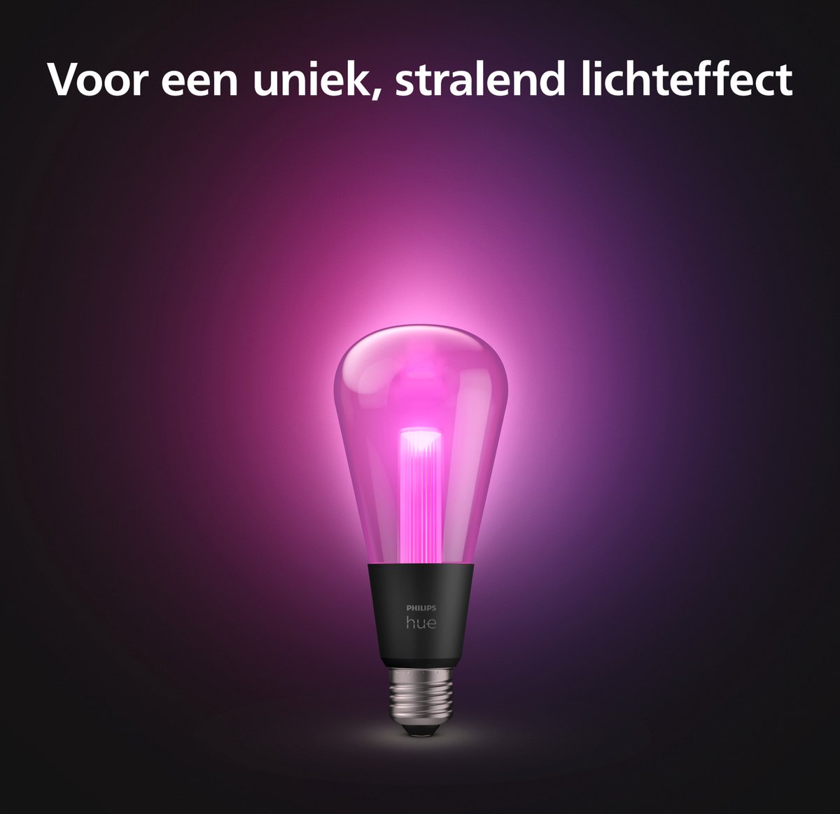 Philips Hue Lightguide edisonlamp ST72 - wit en gekleurd licht - E27 — afbeelding 4
