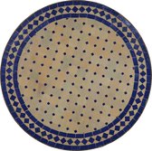 Mozaïek tafel D60 blauw/rhombus