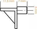 30 Stuks 7.5mm Planksteunpennen, Zelftappende Plankdragers, Eendelige