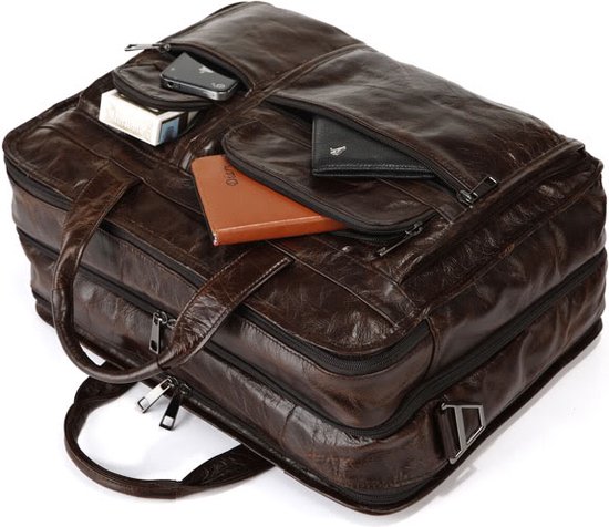 Sac en cuir cognac Topline