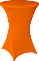 Statafelrok Oranje – Extra dik & Sterk - ∅80-85 x 110 cm – Tafelhoezen voor Statafel – Partytafel Tafelrok – Stretch Statafelhoes - Sta Tafel Hoes - Staantafelhoes – Trouwerij - Rebuust en weerbestendig – Cocktailparty