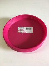 Plastic borden set van 5 - roze - 19 cm