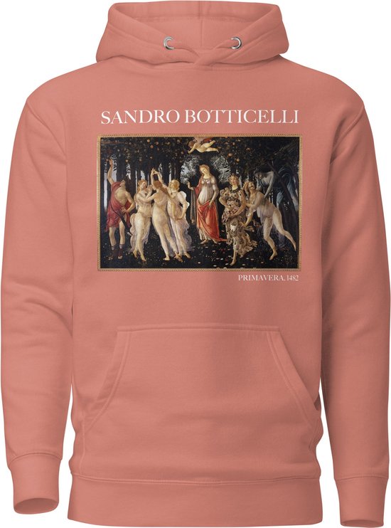 Sandro Botticelli 'Primavera' ("Primavera") Beroemd Schilderij Hoodie | Unisex Premium Kunst Hoodie | Dusty Rose | L