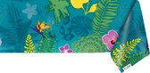 Raved Tafelzeil Tropische Bloemen  140 cm x  200 cm - Blauw - PVC - Afwasbaar