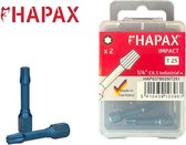 HAPAX - Embout à vis à percussion 1/4" Tx 25 - 2 pièces