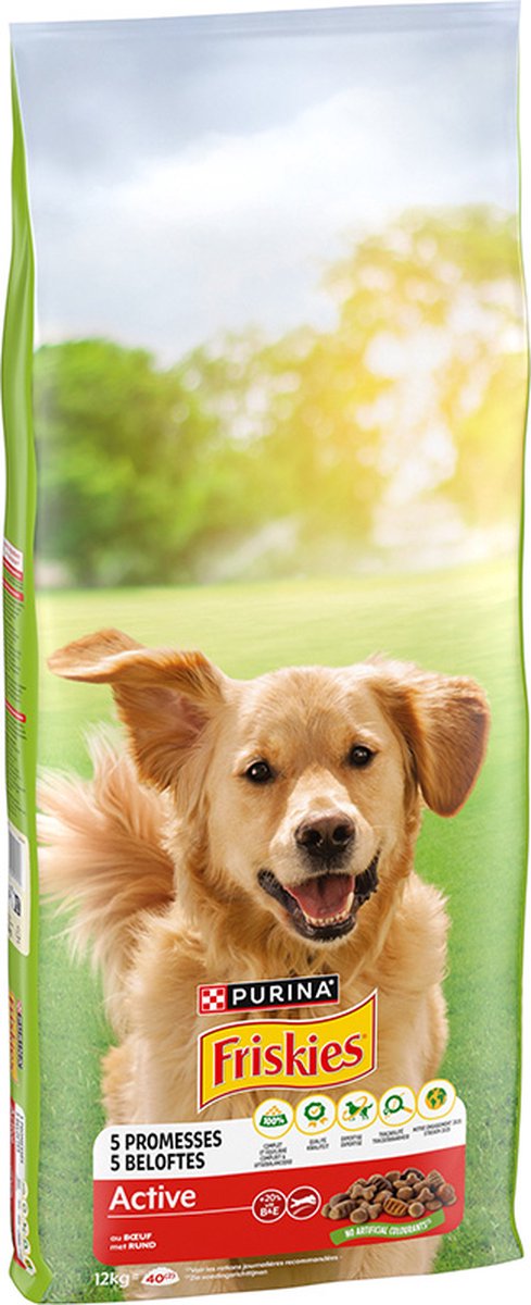 Friskies Friskies Active droogvoer voor honden - MAXI PACK - rund - 12kg