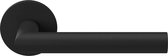 Deurkruk op rozet - Zwart - RVS - GPF bouwbeslag - Deurklink op L-haaks model 19mm GPF810VZ zwart