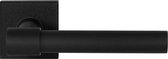 Deurkruk op rozet - Zwart - RVS - GPF bouwbeslag - GPF deurklink op vierkante rozet, Hipi Deux+, paar, zwart