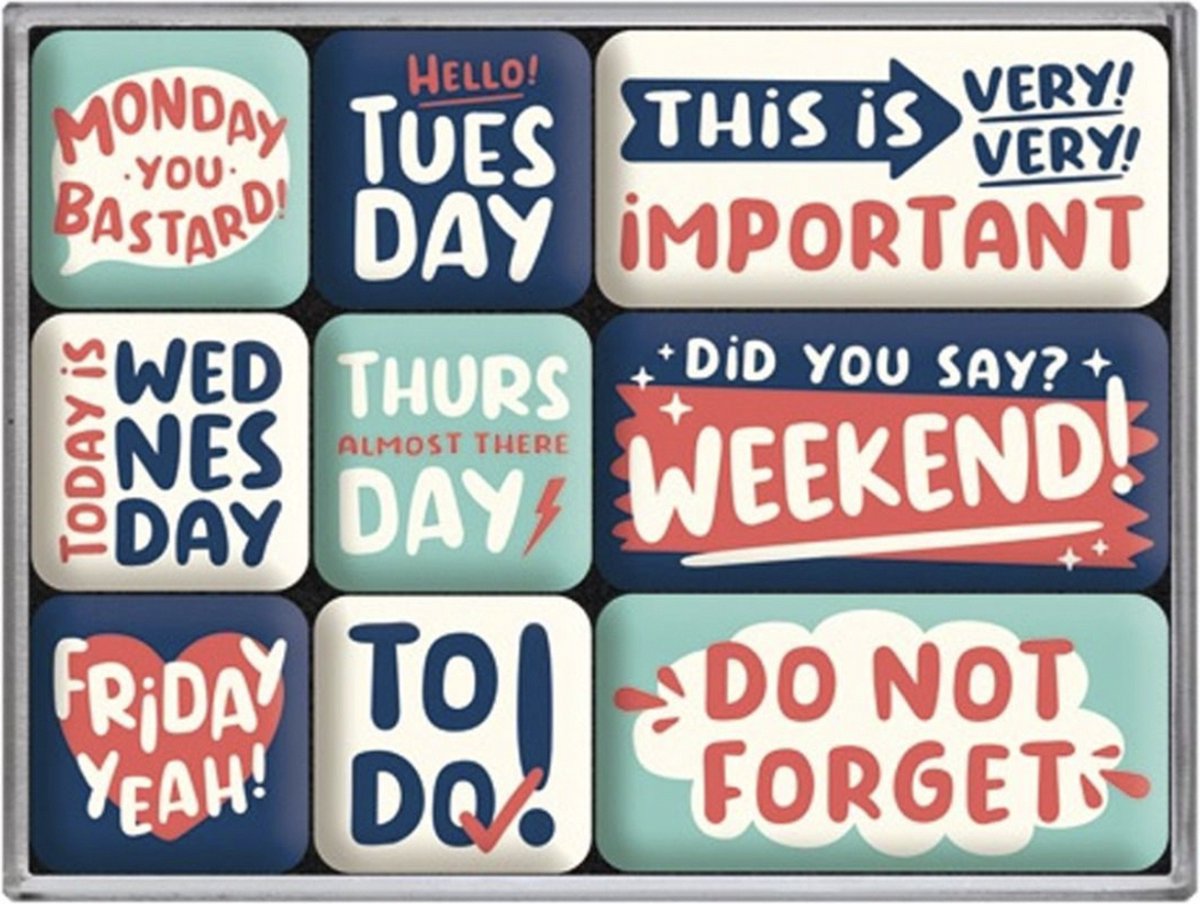 Magneet Set Happy Week