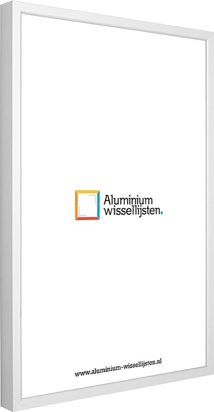 Aluminium Wissellijst 60 x 60 Matzilver - Helder Glas - Professional