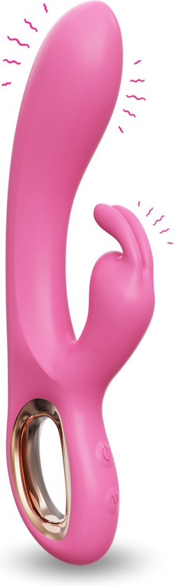 Ivy Lux Aelia - Rabbit Tarzan Vibrator - Vibrators voor Vrouwen - Clitoris & G-spot Stimulator - Sex Toys voor vrouwen - Erotiek - Sextoys - Beste Vibrator voor vrouwen - ROZE 22 cm