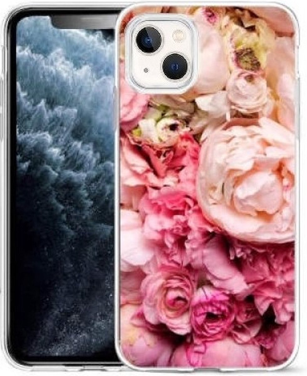 Cityhoesje-iPhone 14 Plus hoesje – Bloemen – Backcover