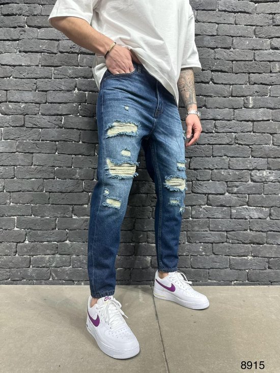 Relaxed Fit Jeans |Mannen Stretchy Loose Fit jeans | Slim fit jeans |Regular Tapered Fit Jeans - W34