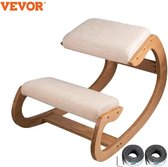 Kniestoel - Ergonomisch - Ergochair - Kniekruk - Ergonomische Werkkruk & Bureaustoel - Balansstoel - Stoel - Kruk - Elegant Ontwerp - Lichtbruin