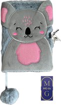 Paso dagboek – pluche – zacht - fluffy – 14x21cm - koalabeer