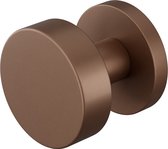 Deurknop - Brons Kleur - RVS - GPF bouwbeslag - GPF9852.A2-00 Bronze Blend vlakke knop S5 52x16mm met wisselstift op ronde