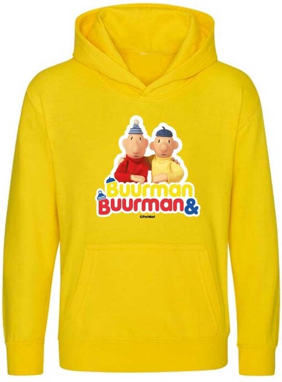 Hooded sweater Buurman & Buurman Logo Geel S