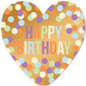 Wenskaart - happy birthday - gefeliciteerd - fijne verjaardag - XL kaart - kaart met standaard - felicitatie - hart van goud - artige
