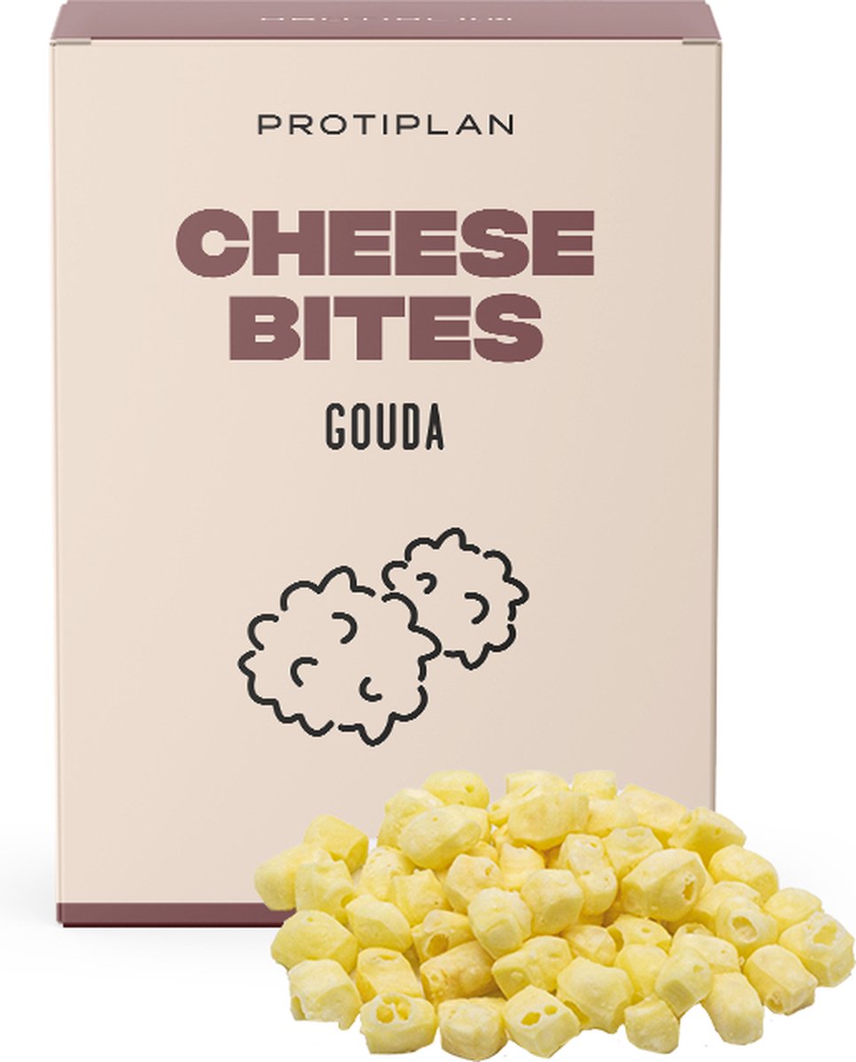 Goedkoopste Protiplan | Cheese Bites | Gouda Kaas | 7 x 20 gram | Low carb snack | Snel afvallen zonder hongergevoel!