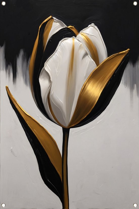 Affiche de jardin tulipes - Affiches plantes - Posters de jardin Feuilles - Affiche extérieure - Peinture de Jardin - Décoration de Jardin décoration murale affiche de jardin 100x150 cm