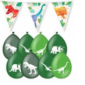 Luxe Dinosaurus Verjaardag Decoratie Versiering – Dino Set – Kinderfeest – Feest - Vlaggenlijn Ballonnen