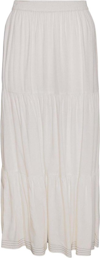 Pieces Rok Pcadelia Hw Ankle Skirt Bc 17149375 Birch/embrodery Dames Maat - S