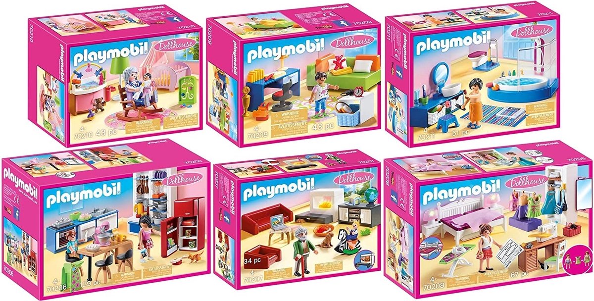Dollhouse Set van 6 onderdelen 70206 + 70207 + 70208 + 70209 + 70210 + 70211 — afbeelding 1