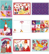 Set de 8 cartes Sinterklaas différentes - illustrations - Saint Nicolas - 5 décembre - cartes postales - cartes de vœux sans enveloppes S27