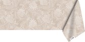 Raved Tafelzeil Getekende Bladeren  140 cm x  230 cm - Beige - Bloemen - PVC - Afwasbaar