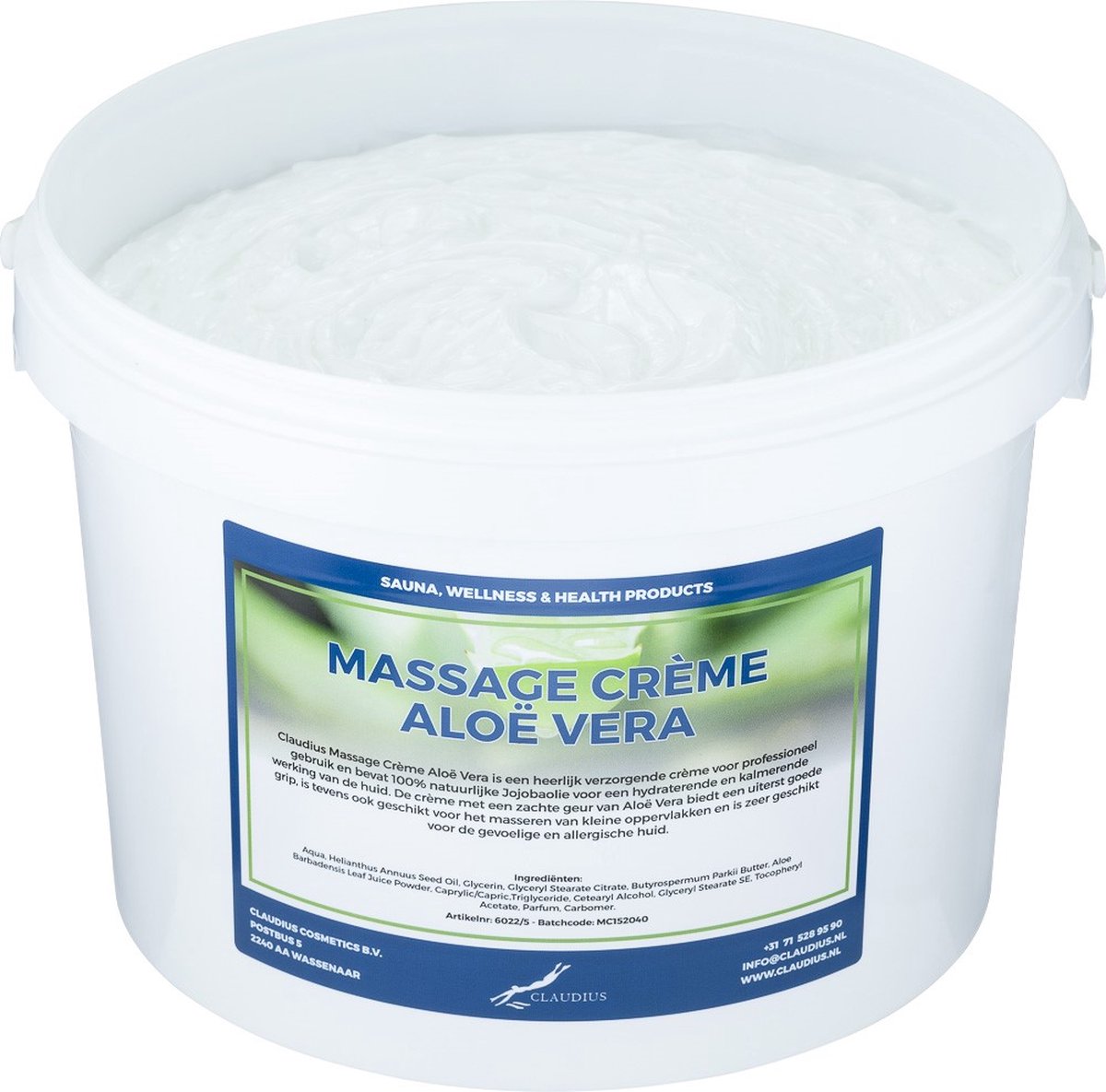 Goedkoopste Claudius Massagecrème Aloe Vera - 10 liter