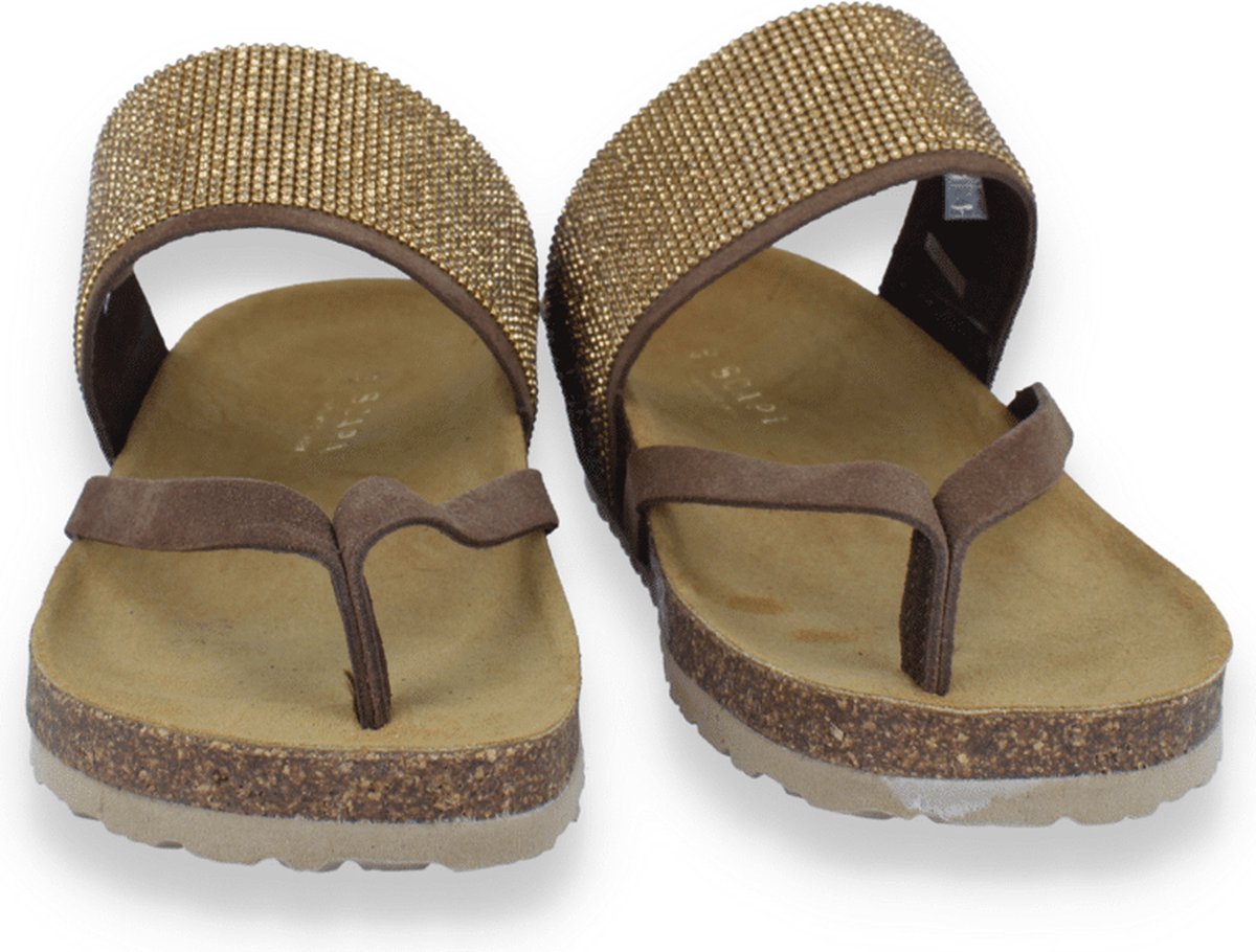 Scapa Dames Slipper | Bruin | Maat: 41
