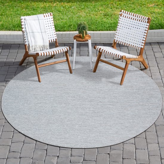 Outdoor Tapijt, Unicolor - Monochroom, Vloerkleed Zwart, 120 x 170 cm
