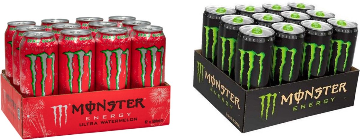 Goedkoopste Monster Energy & Ultra Watermelon 24 x 500 ml