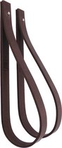 NOOBLU Ophanglus SLING 2,5 cm - Maat: L - 80 cm, Kleur: Chocolate brown