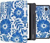 iMoshion Ereader Cover / Hoesje Geschikt voor Kobo Libra H2O - iMoshion Design Slim Hard Case Sleepcover Bookcase met stand - / Flower Tile