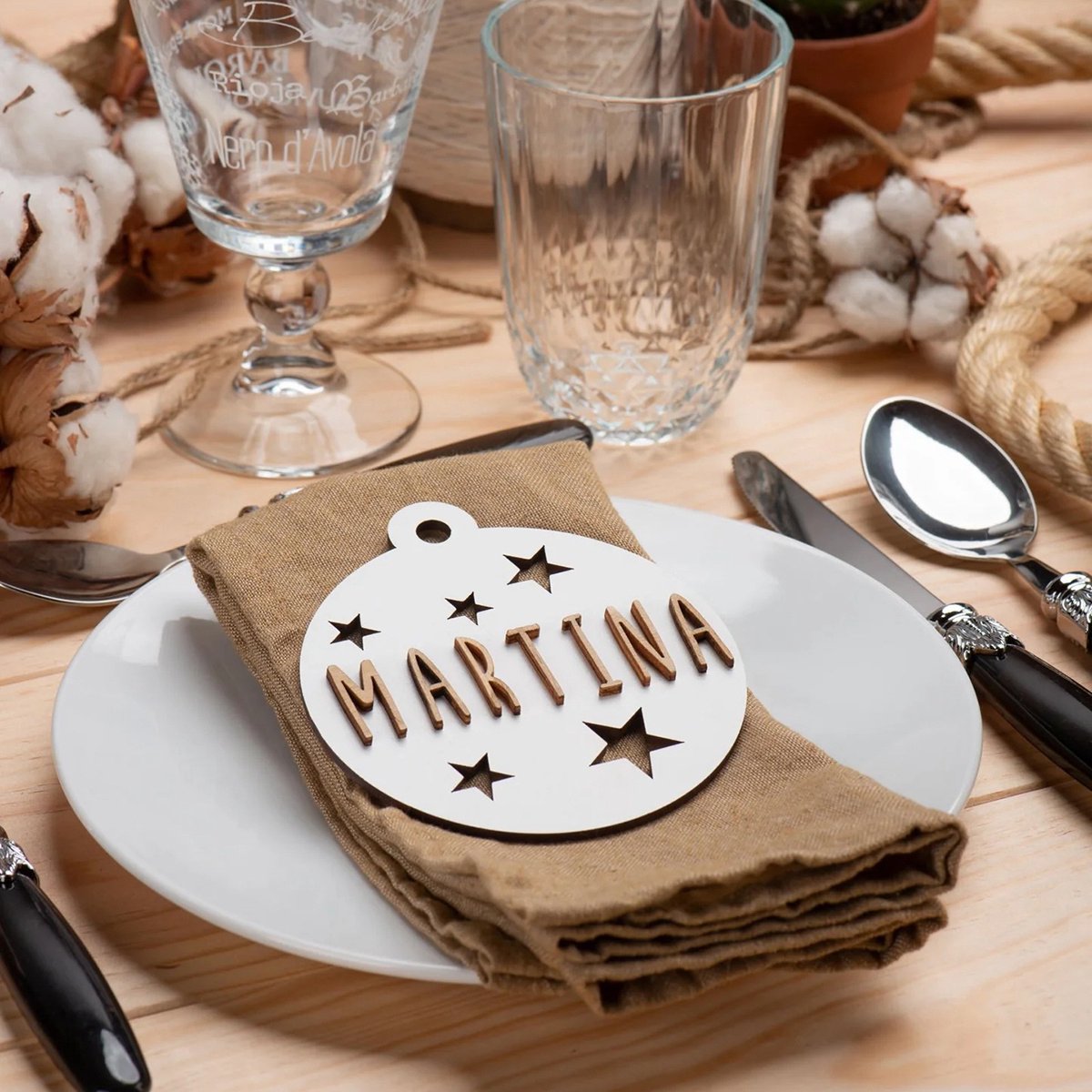 Vintiun Kerstbal Wit - personaliseerbaar